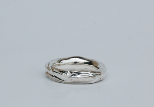 gemalter Ring aus Silber